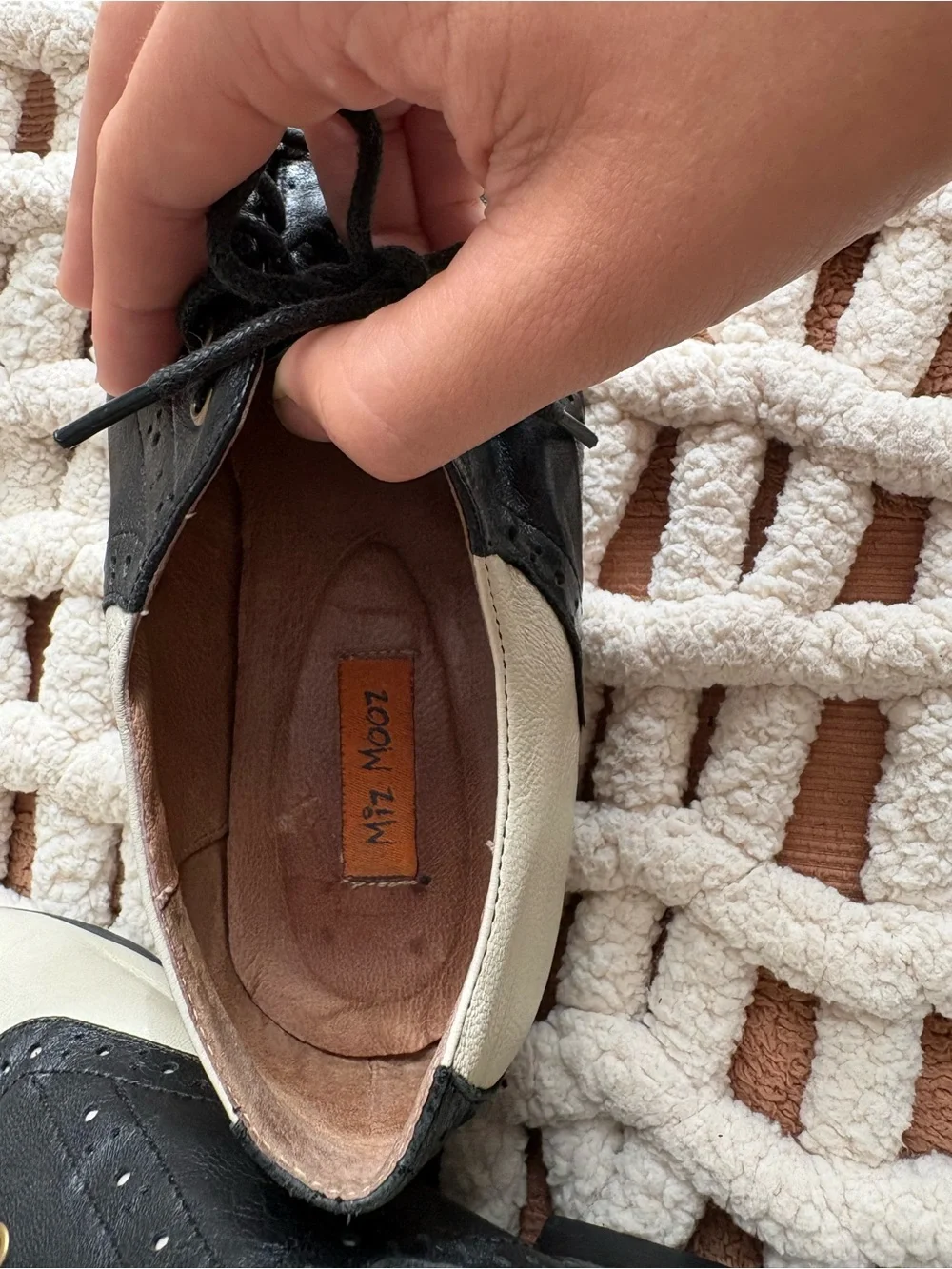 Black and White Saddle Oxfords - Two Tone Lace-Up Shoes